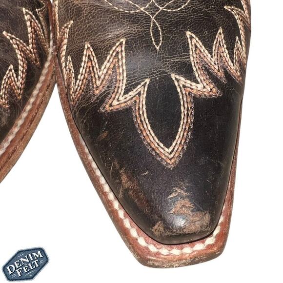 Ariat Women’s Weathered Brown Dixon Western Booties/Boots | PRELOVED!! - Picture 12 of 15